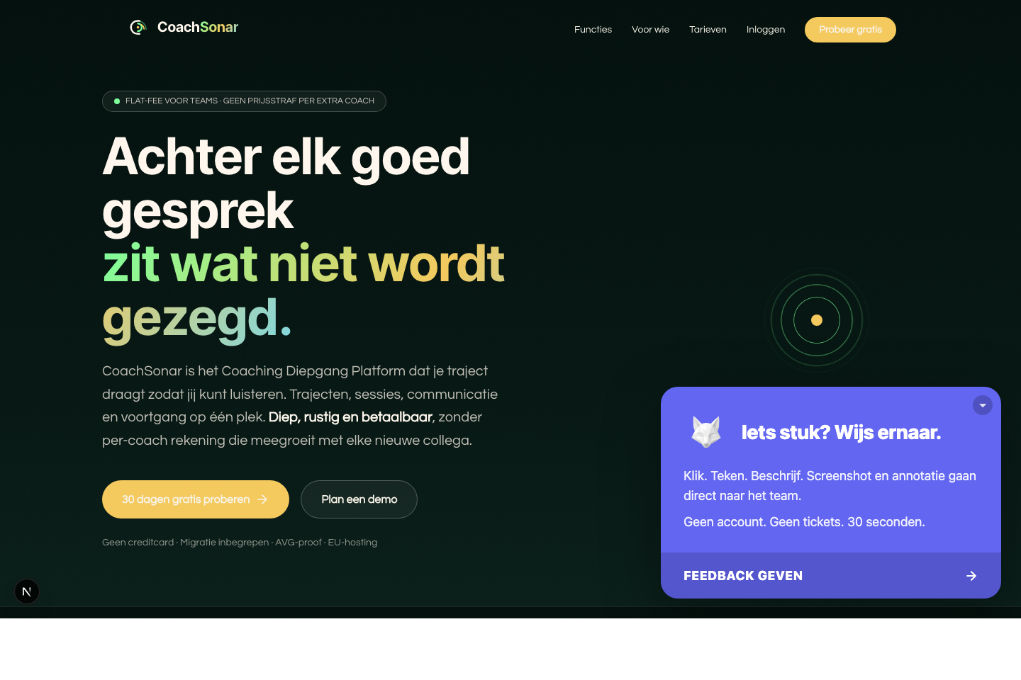 CoachSonar screenshot